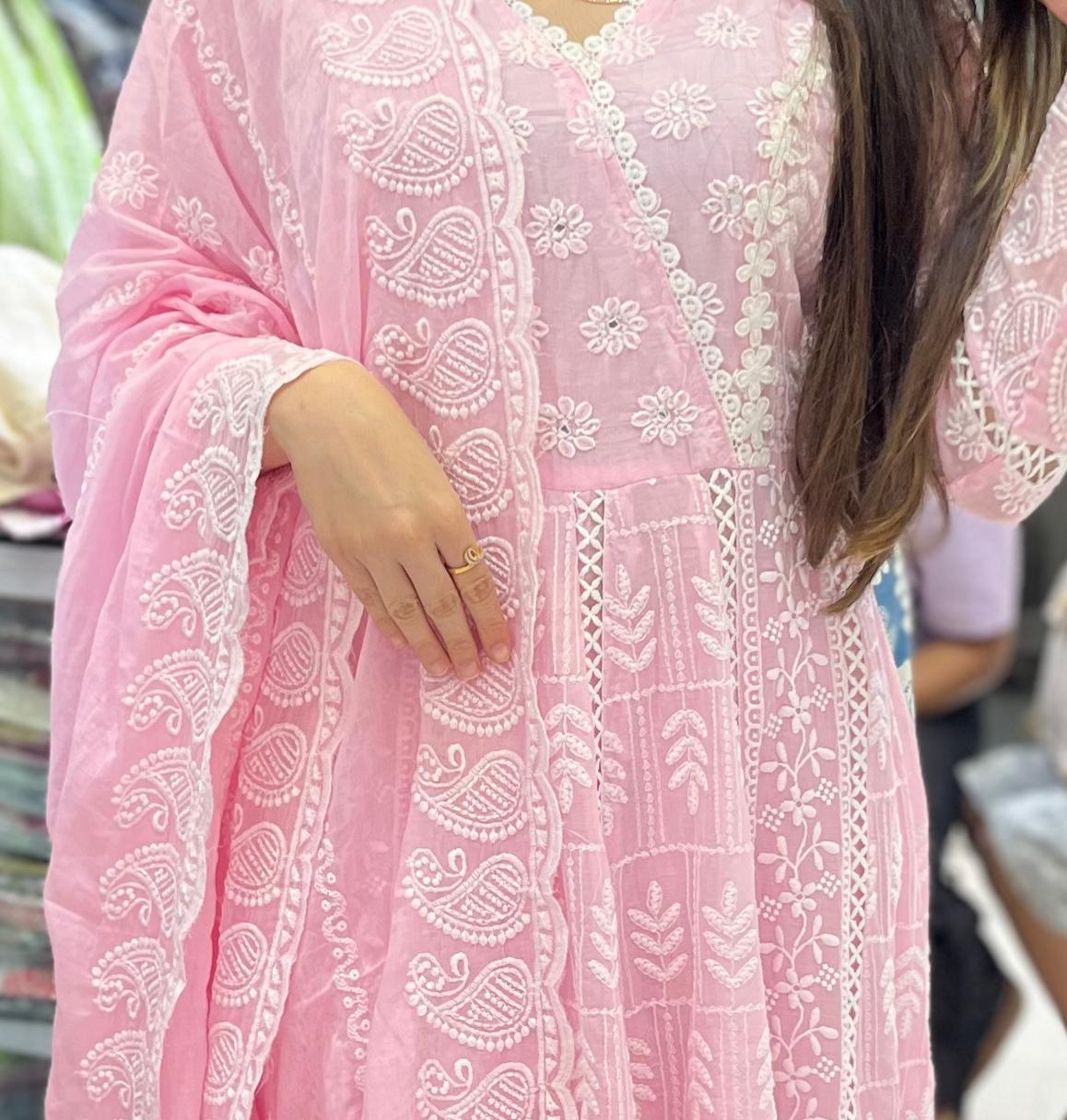 mul-mul Anarkali suit