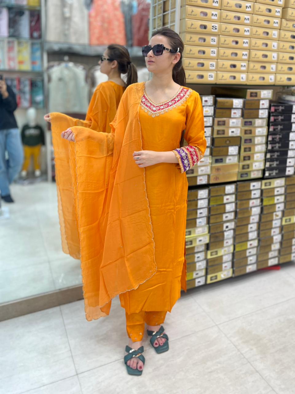 LUXE KESARI PURE SUIT
