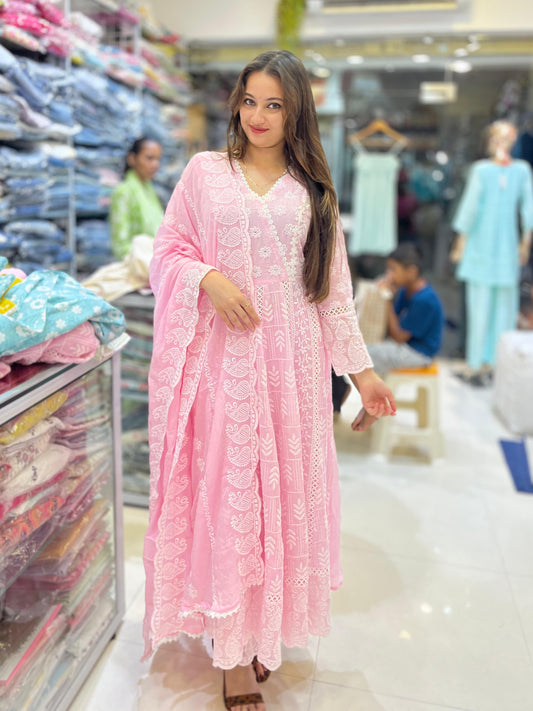 mul-mul Anarkali suit
