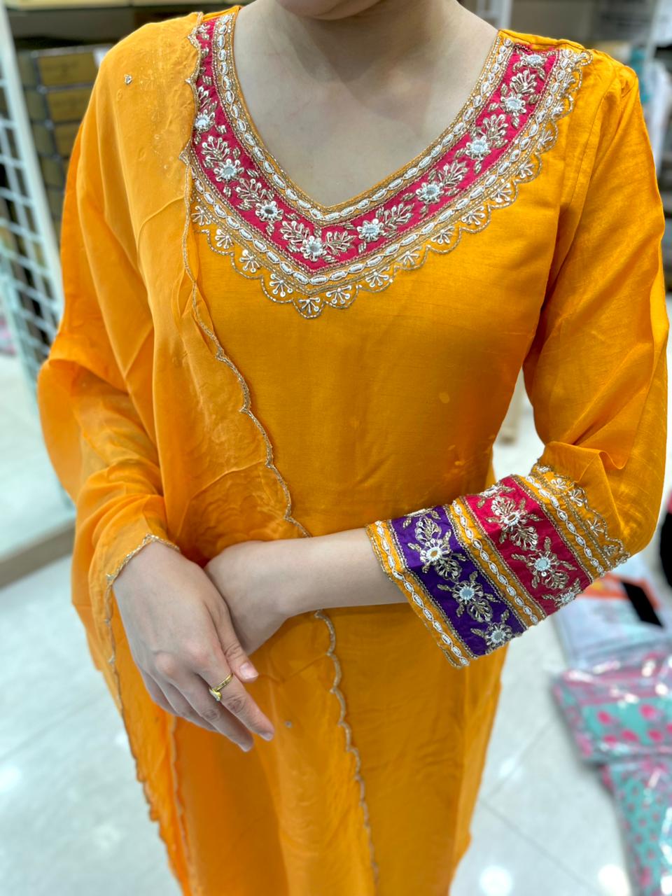LUXE KESARI PURE  SUIT