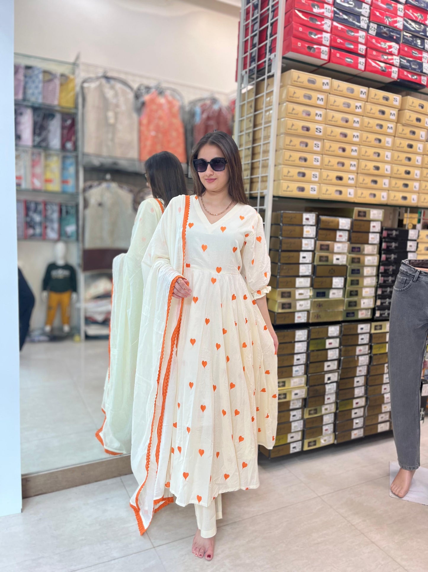 HEART ANARKALI SUIT SET