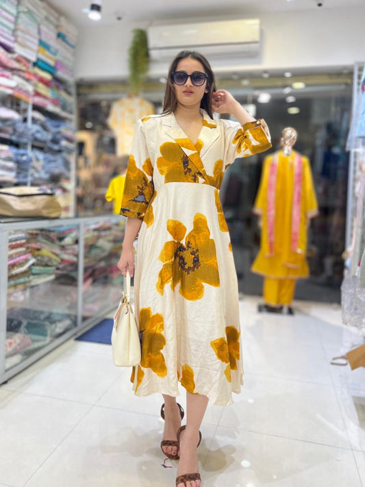 COTTON SUNFLOWER DRESS