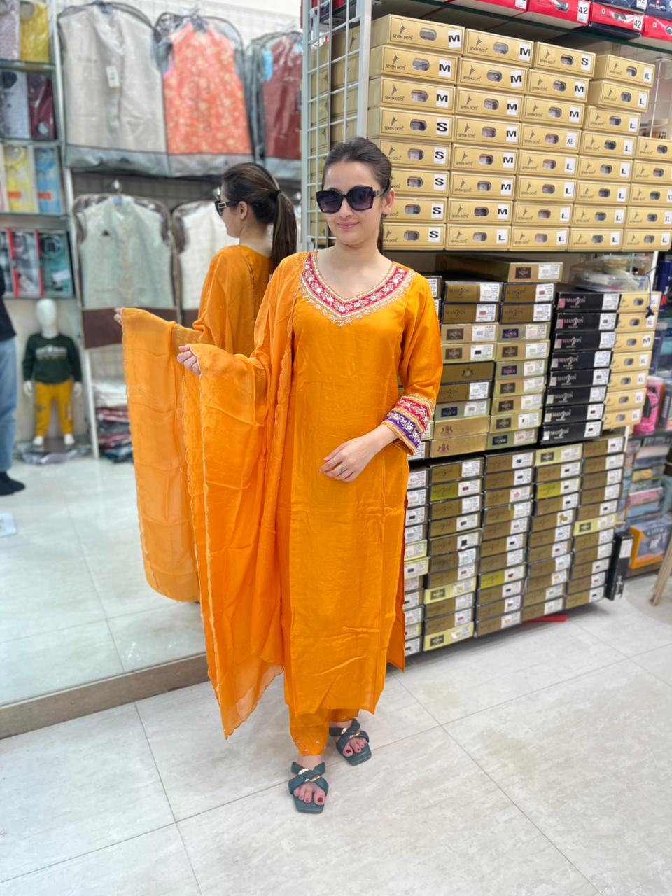 LUXE KESARI PURE  SUIT