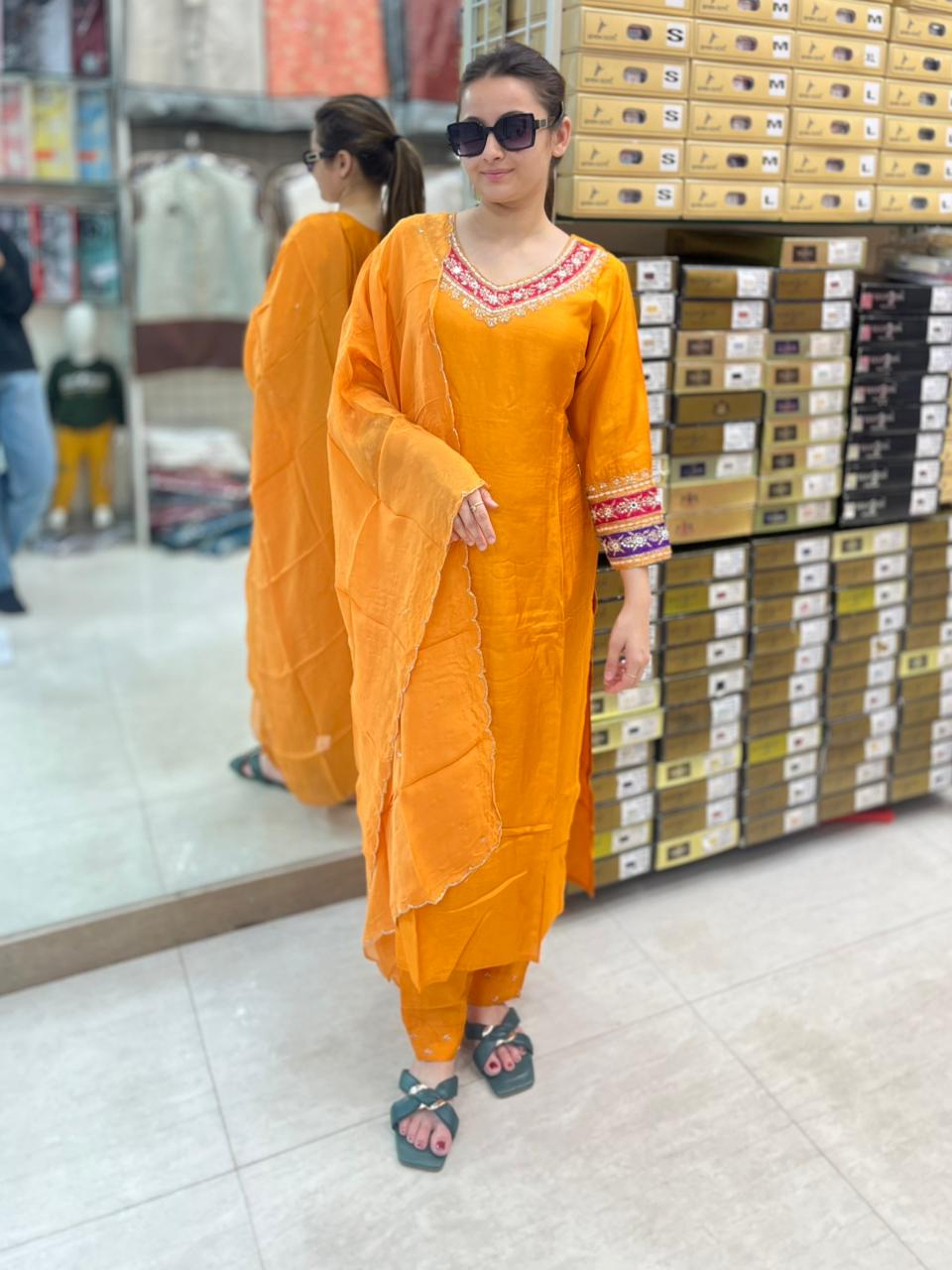 LUXE KESARI PURE  SUIT