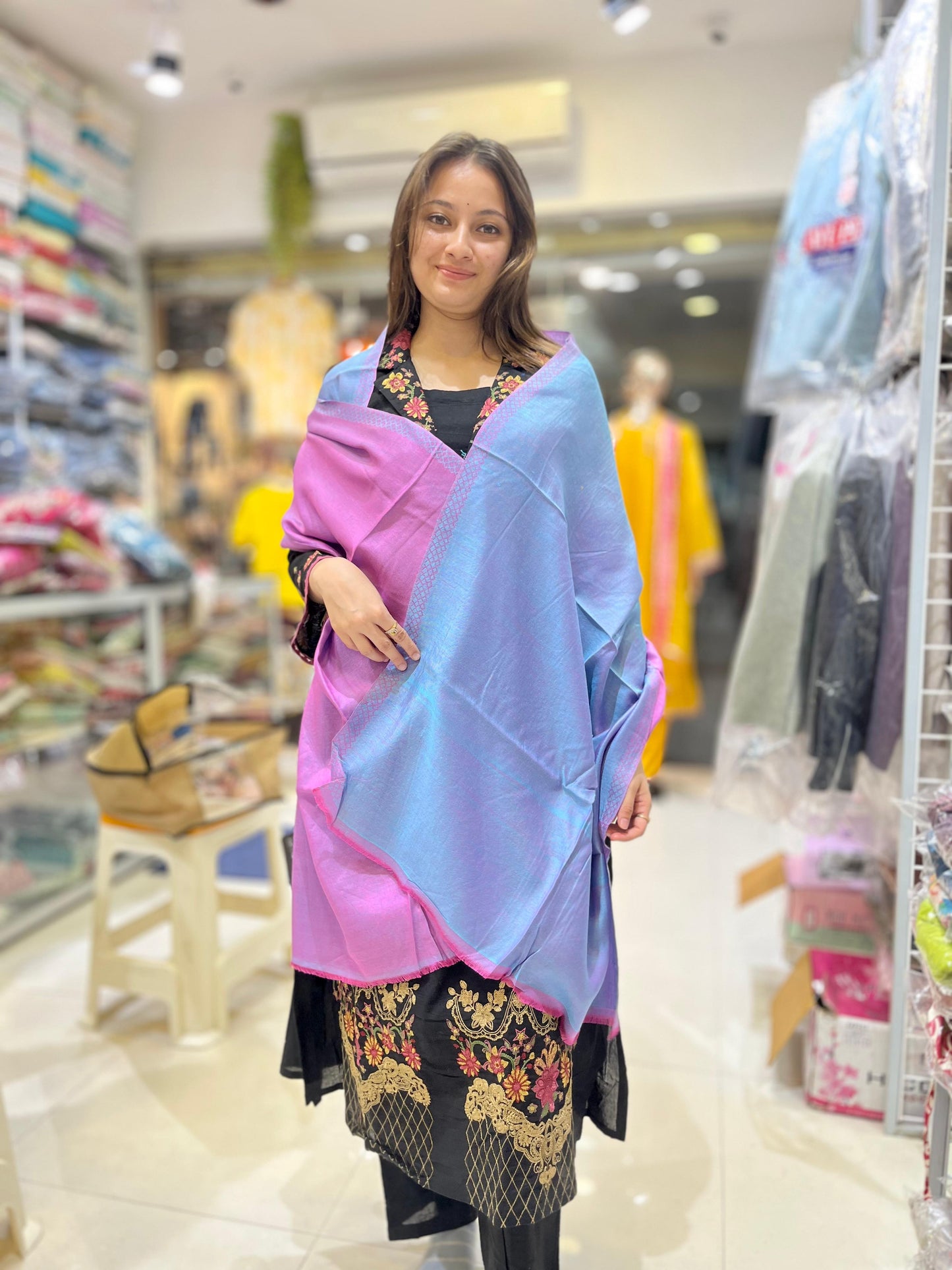 LUXE double side  pashmina shawl