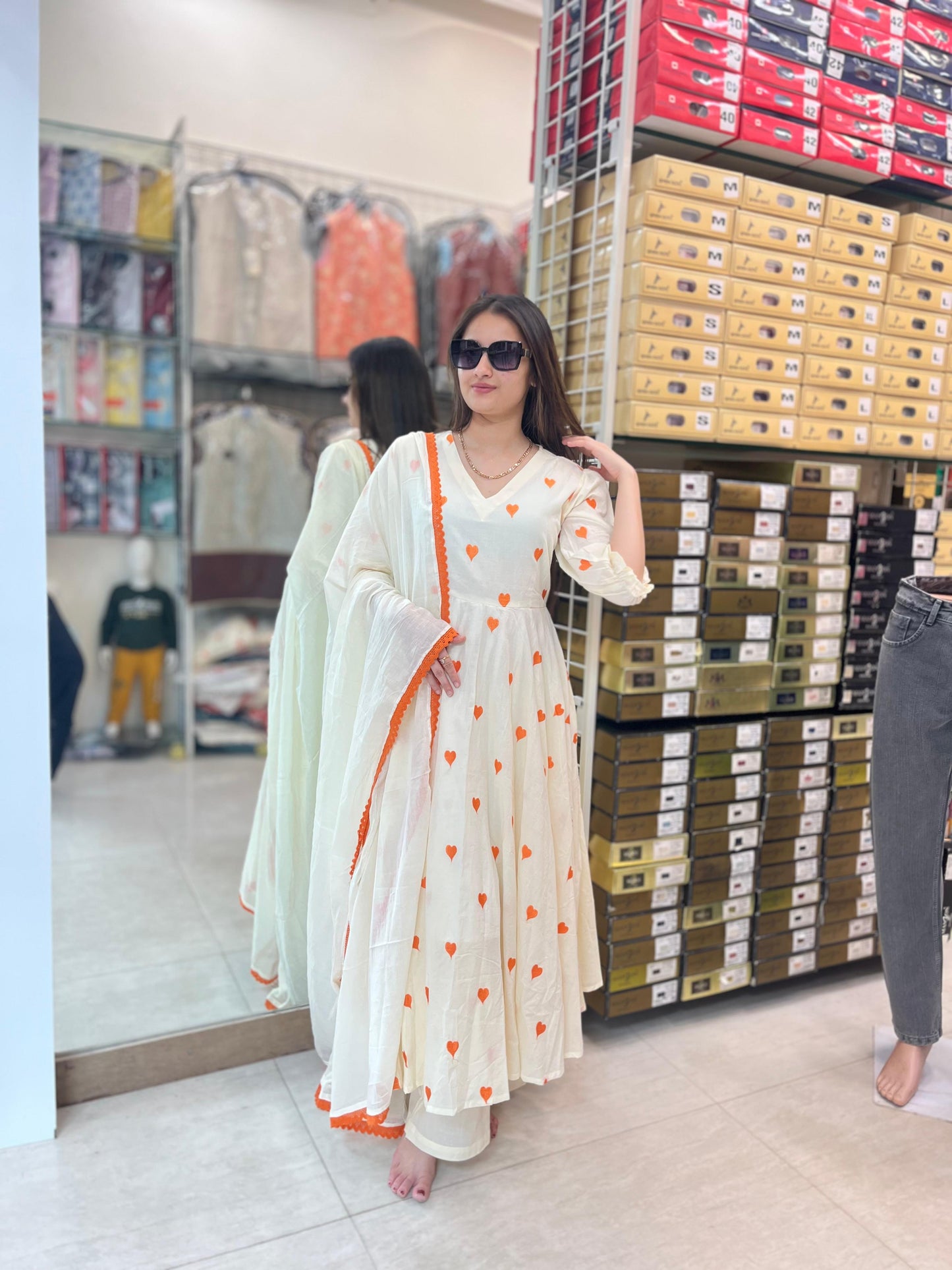 HEART ANARKALI SUIT SET