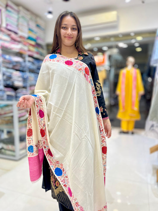 LUXURY FLORAL EMBROIDERED SHAWL